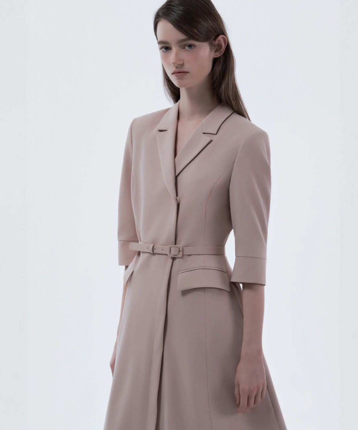 마우솔레움(MAU SOLEUM) Jenn Long Belted Dress - Pink