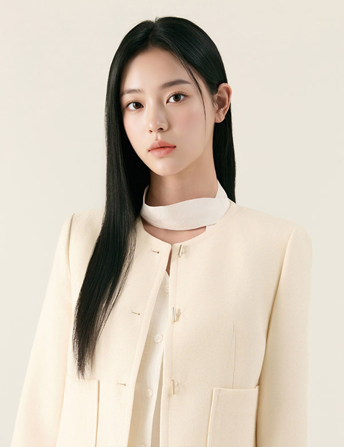 로엠(ROEM) 금속장식 칼라리스 자켓_RMJKG23R14