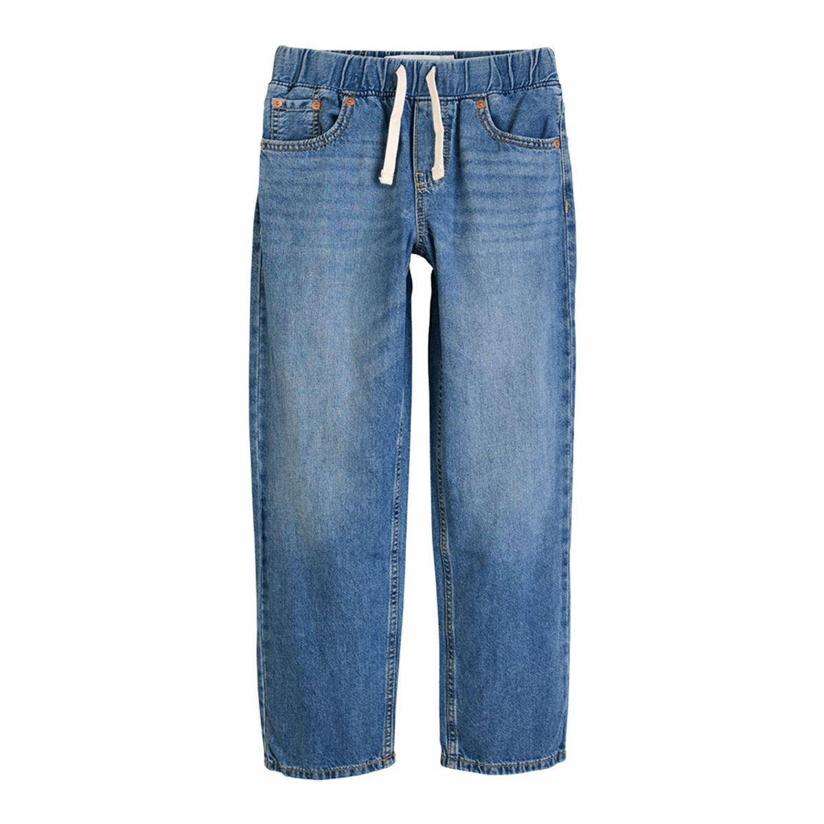 리바이스 키즈(LEVIS KIDS) 풀온 스테이루즈 테이퍼드 진 (주니어) 멜란지 블루