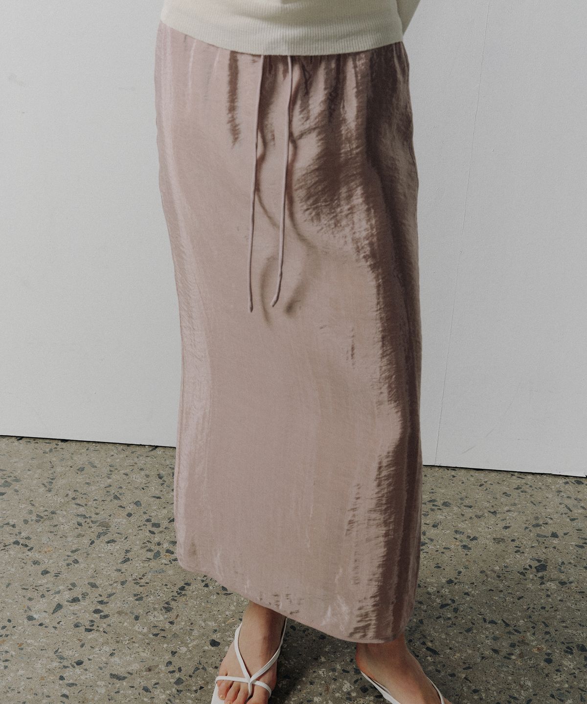 오떼뜨(OCTETTE) TWINKLE SHEER BANDING SKIRTS_2COLOR