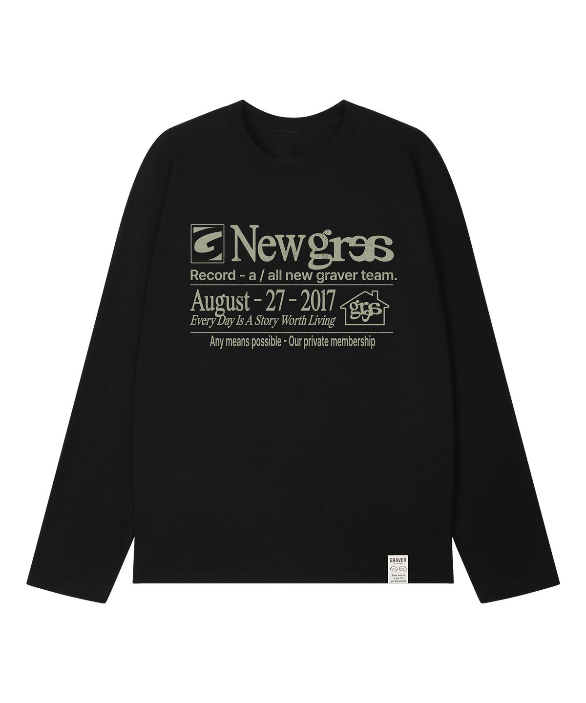 그레이버(GRAVER) [UNISEX]NEW GRAE 롱슬리브 티셔츠_3color