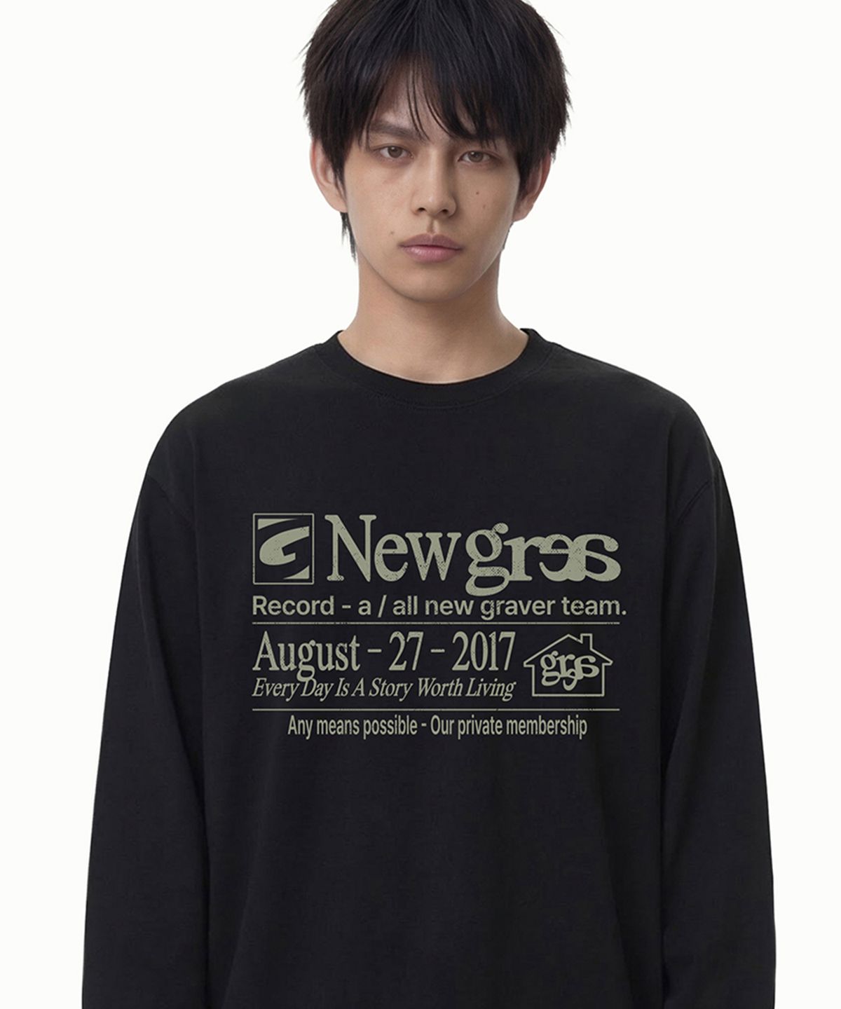 그레이버(GRAVER) [UNISEX]NEW GRAE 롱슬리브 티셔츠_3color