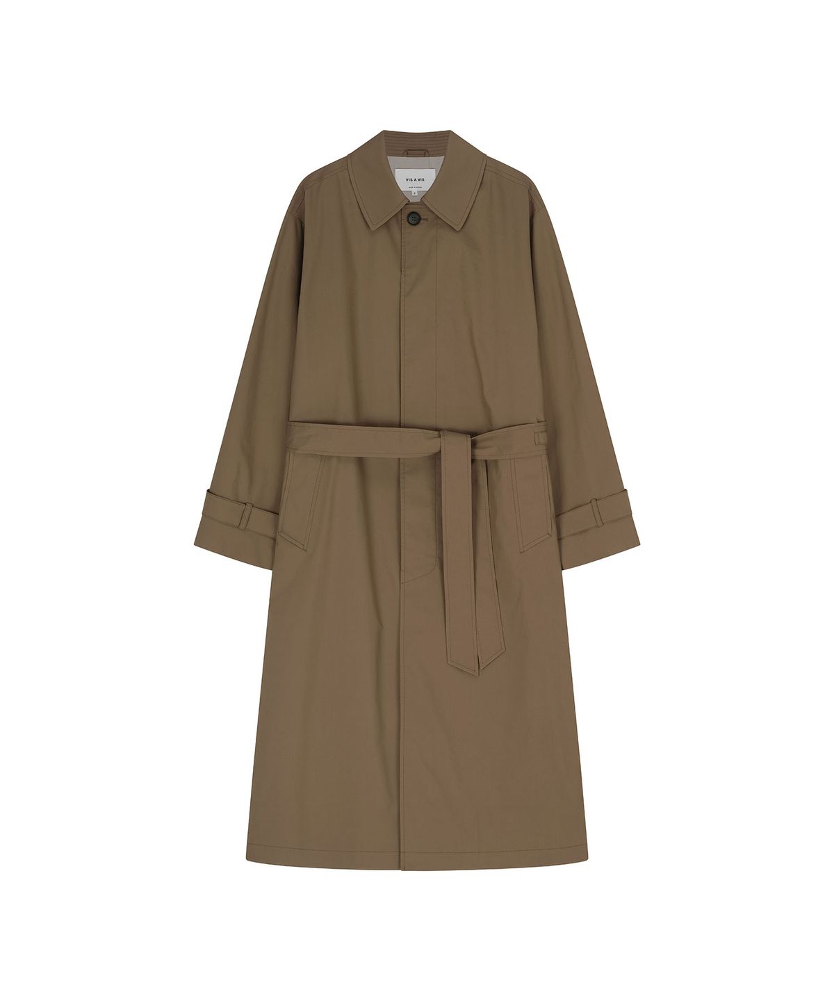 비자비(VIS A VIS) TYPEWRITER BELTED MAC COAT (BEIGE)