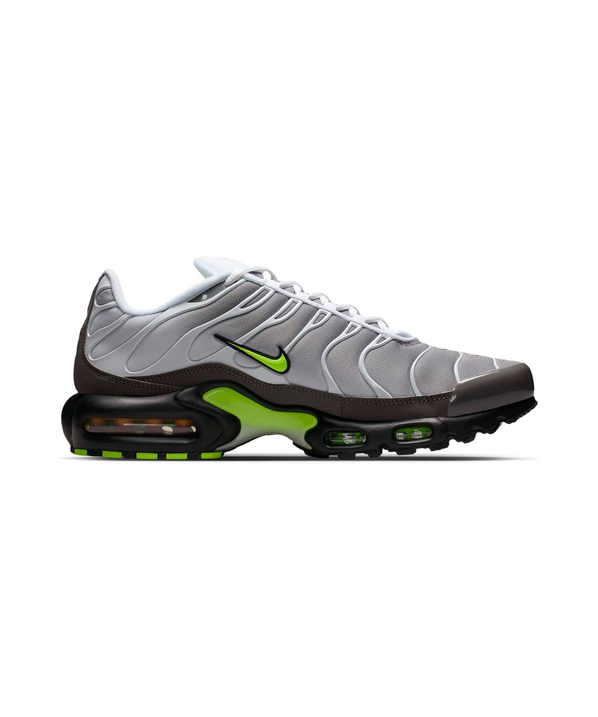 나이키(NIKE) 에어 맥스 플러스 M - 화이트:펄 그레이:블랙:네온 옐로우 / IQ0288-100
