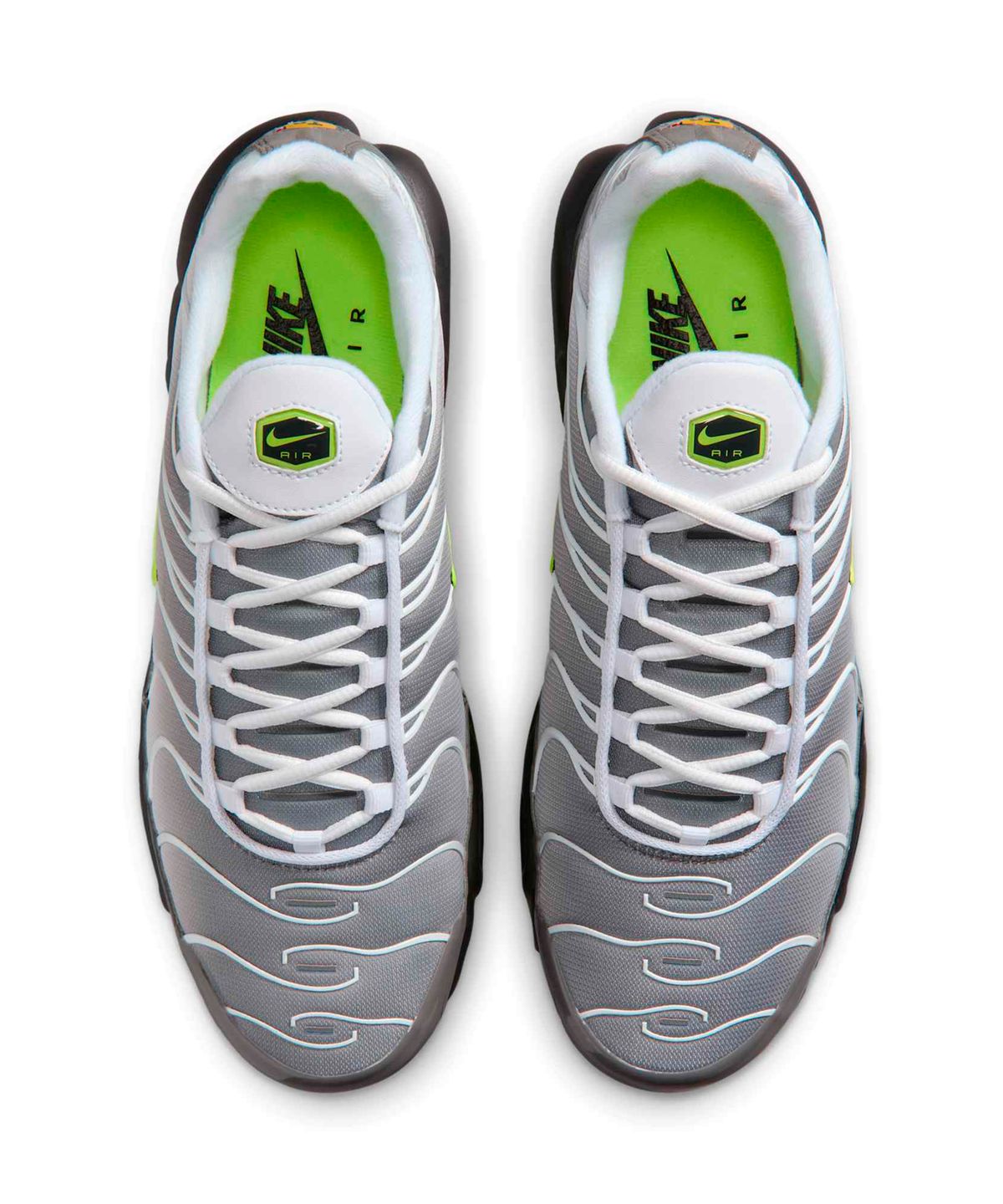 나이키(NIKE) 에어 맥스 플러스 M - 화이트:펄 그레이:블랙:네온 옐로우 / IQ0288-100