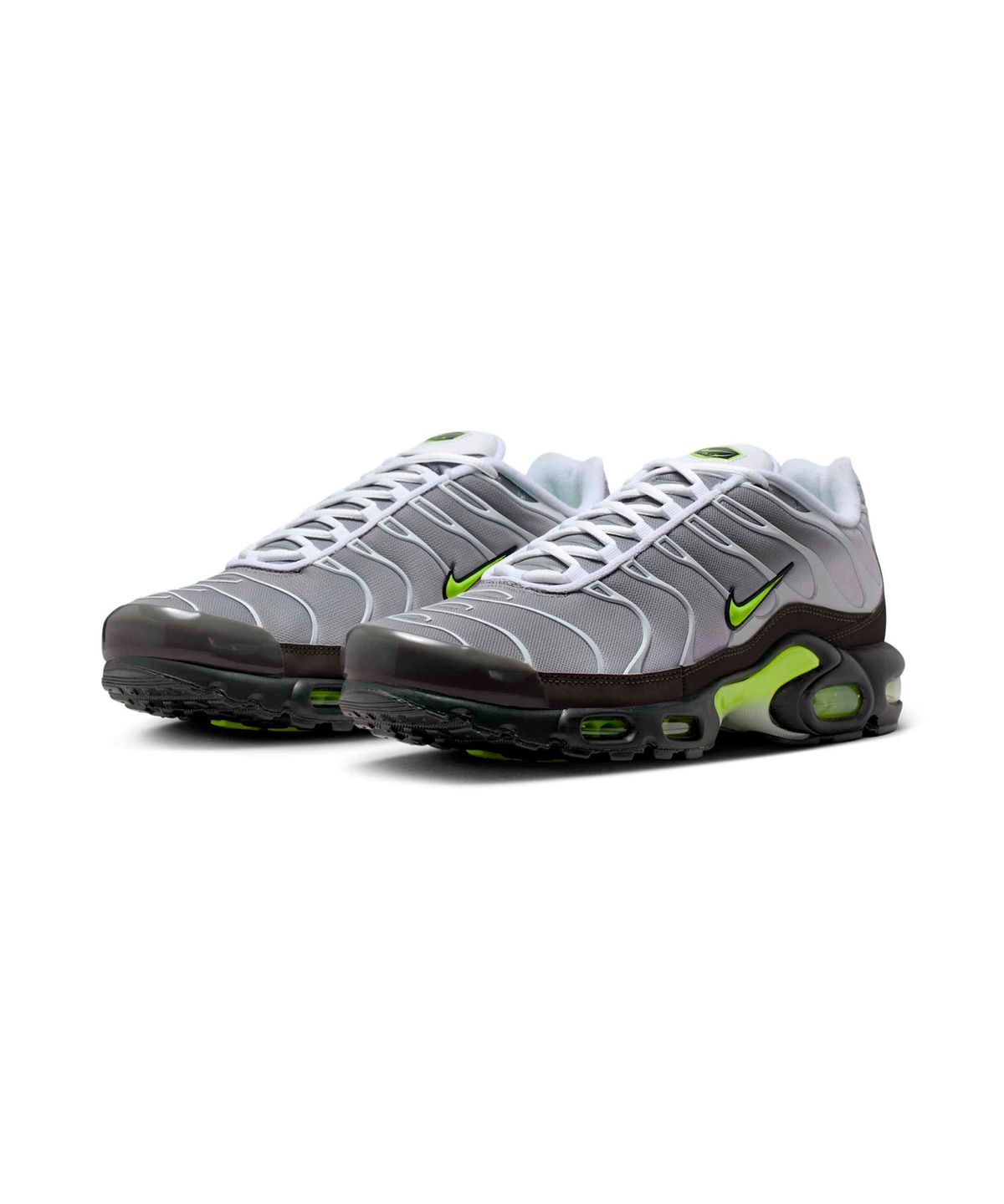 나이키(NIKE) 에어 맥스 플러스 M - 화이트:펄 그레이:블랙:네온 옐로우 / IQ0288-100