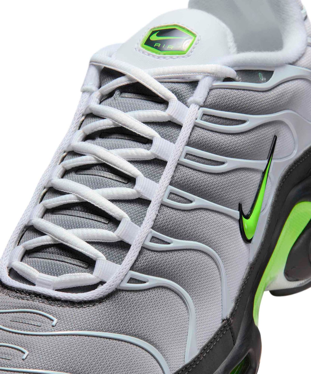나이키(NIKE) 에어 맥스 플러스 M - 화이트:펄 그레이:블랙:네온 옐로우 / IQ0288-100