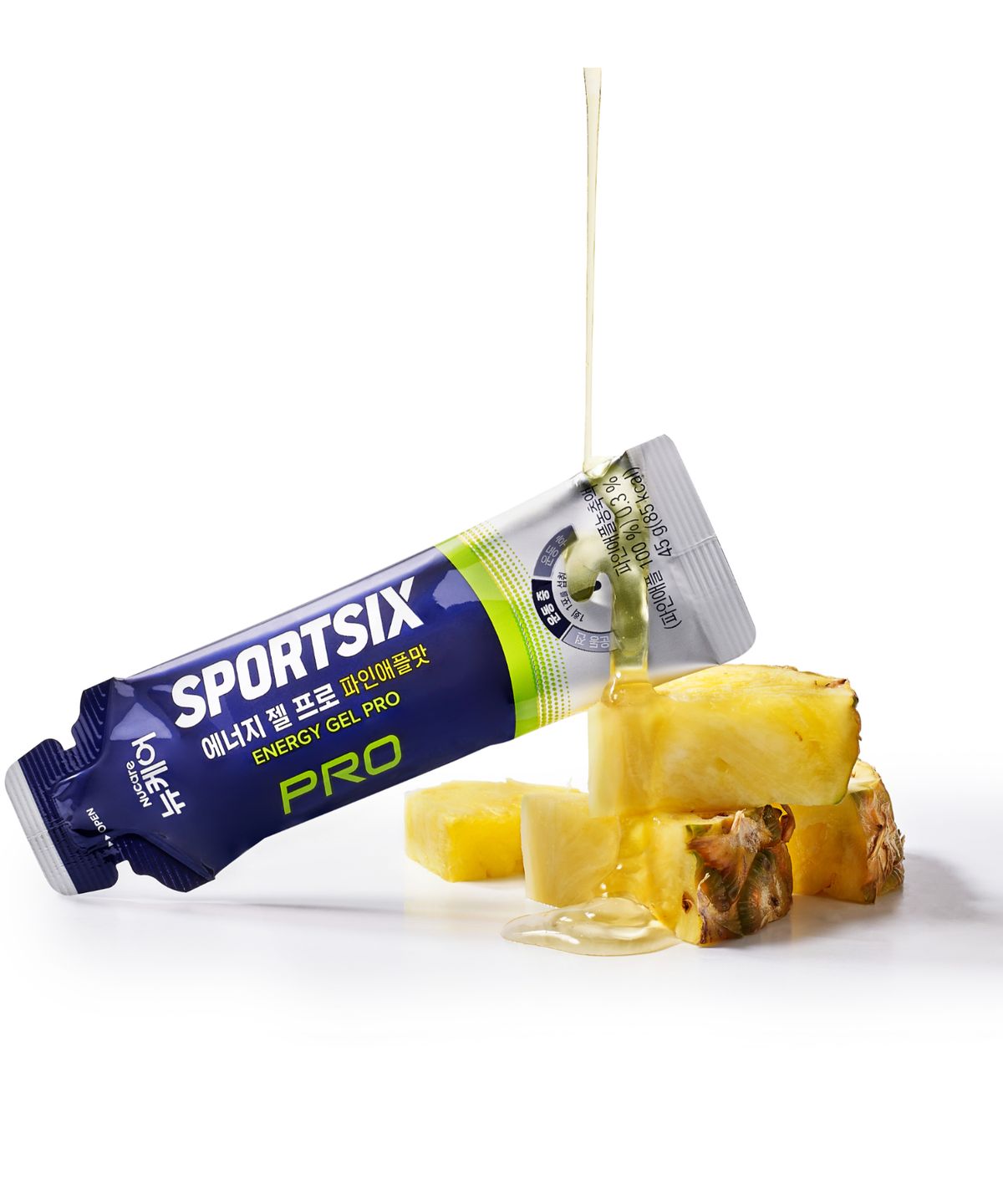 스포식스(SPORTSIX) 에너지 젤 프로 파인애플맛 (45g×6포)/  카페인&단맛down