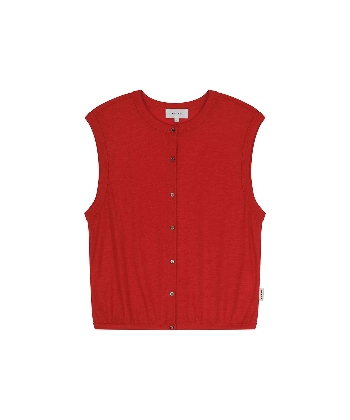 비자비(VIS A VIS) SUPER 120S WOOL JERSEY VEST (RED)
