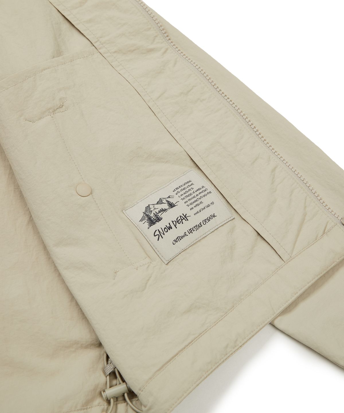 스노우피크 어패럴(SNOWPEAK APPAREL) S23MWLWB53 타슬란 우먼스 바람막이 Beige