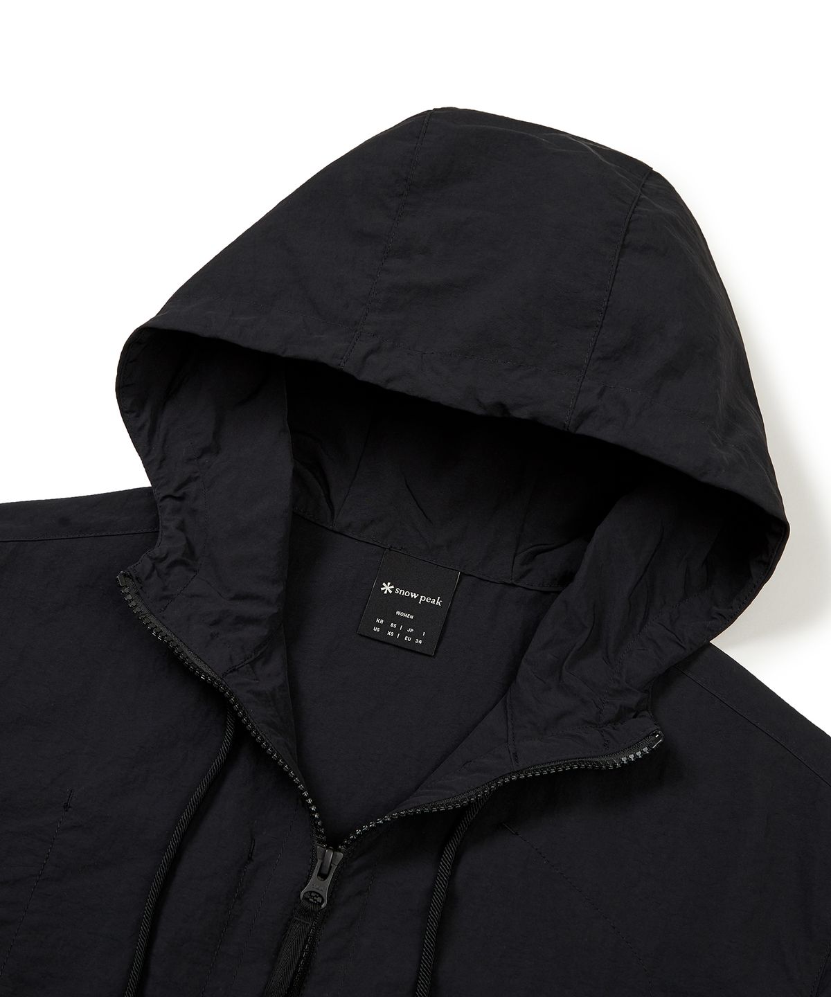 스노우피크 어패럴(SNOWPEAK APPAREL) S23MWLWB52 타슬란 우먼스 세미크롭 바람막이 Black