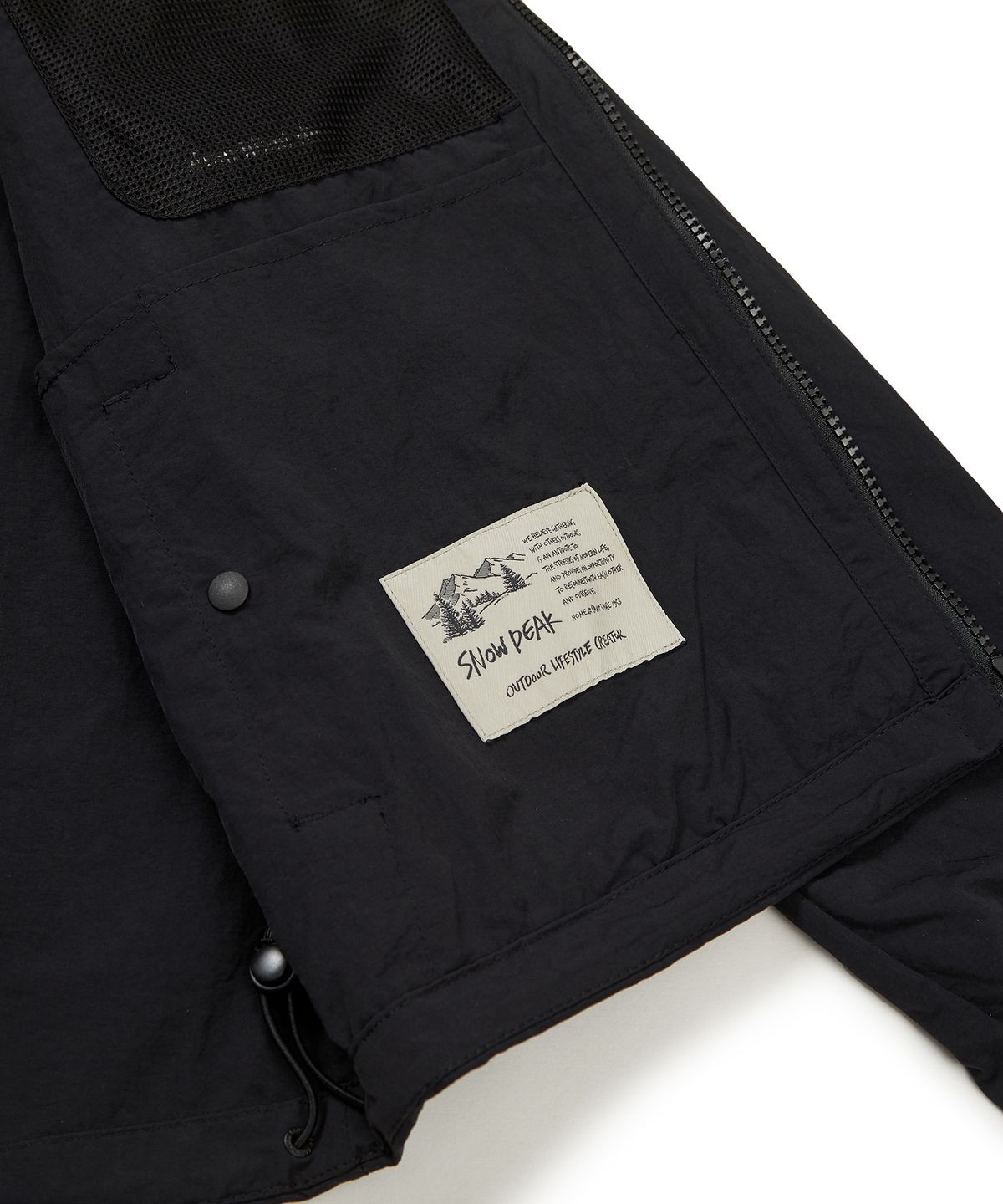 스노우피크 어패럴(SNOWPEAK APPAREL) S23MWLWB52 타슬란 우먼스 세미크롭 바람막이 Black