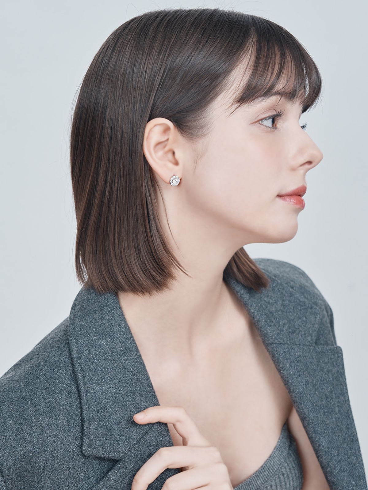 가이거주얼리(GEIGERJEWELRY) 18K GF 모이사나이트 클래식 귀걸이 GI8KPEE081