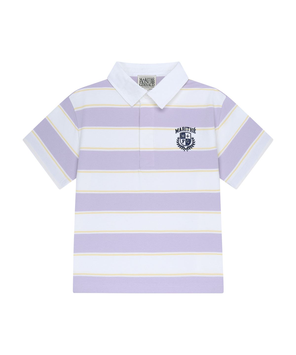 마리떼 키즈(MARITHÉ KIDS) KIDS MULTI STRIPE COLLAR TEE light purple