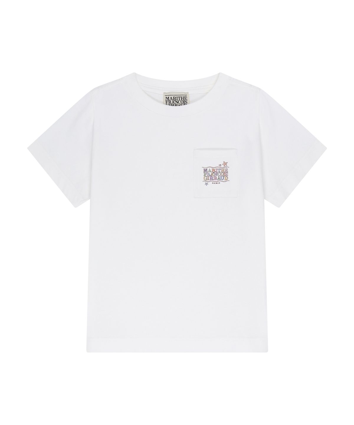 마리떼 키즈(MARITHÉ KIDS) KIDS DOODLE CLASSIC LOGO POCKET POINT TEE white