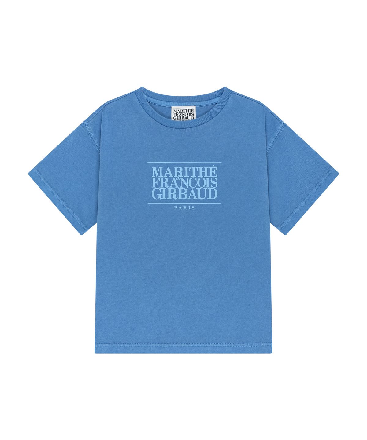 마리떼 키즈(MARITHÉ KIDS) KIDS CLASSIC LOGO DYEING OVERSIZED TEE blue