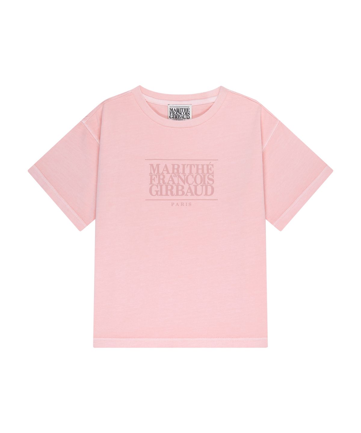 마리떼 키즈(MARITHÉ KIDS) KIDS CLASSIC LOGO DYEING OVERSIZED TEE light pink