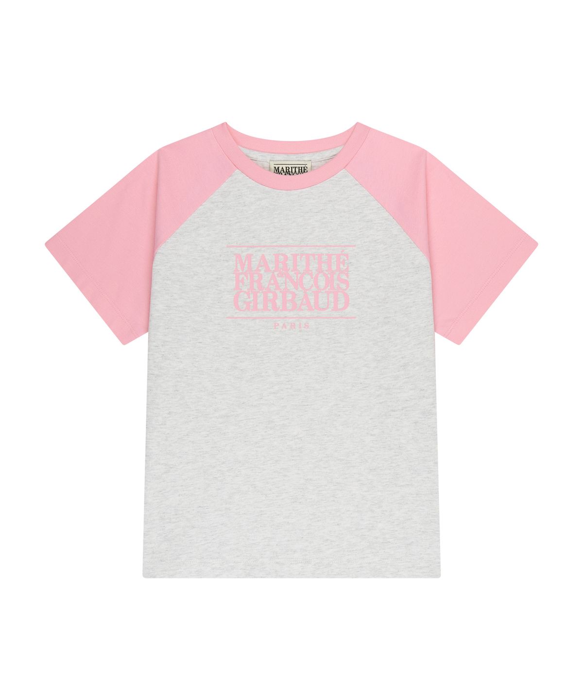마리떼 키즈(MARITHÉ KIDS) KIDS CLASSIC LOGO RAGLAN OVERSIZED TEE pink