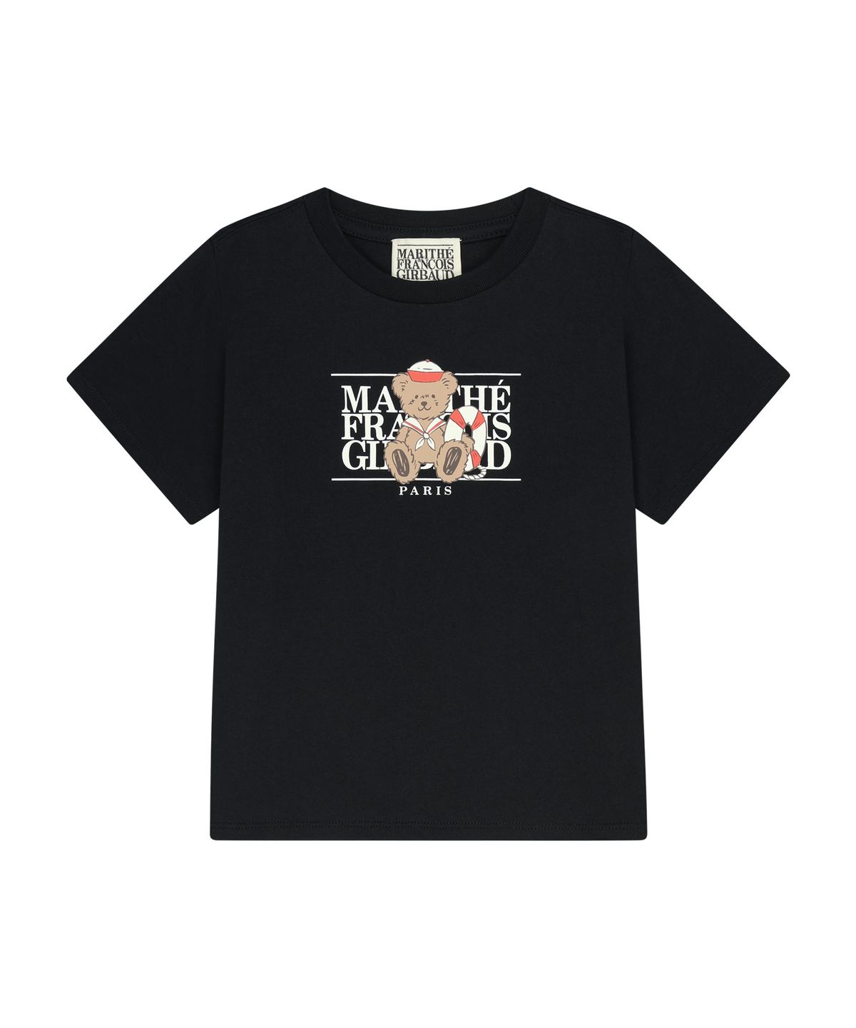마리떼 키즈(MARITHÉ KIDS) KIDS MARINE BEAR CLASSIC LOGO TEE black
