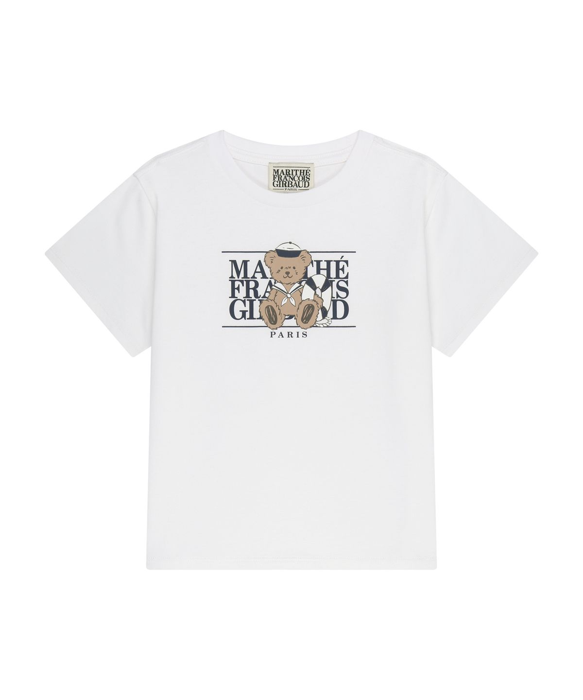 마리떼 키즈(MARITHÉ KIDS) KIDS MARINE BEAR CLASSIC LOGO TEE white