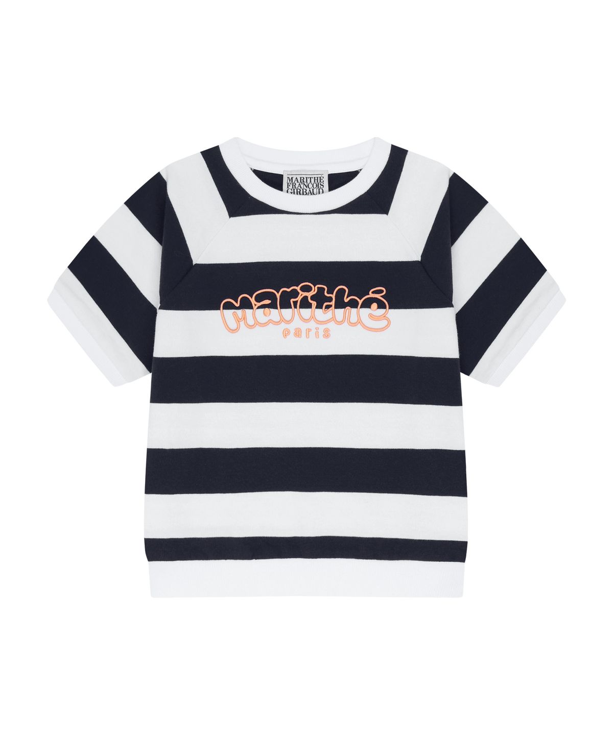 마리떼 키즈(MARITHÉ KIDS) KIDS RAGLAN SHORT SLEEVE SWEATSHIRT stripe