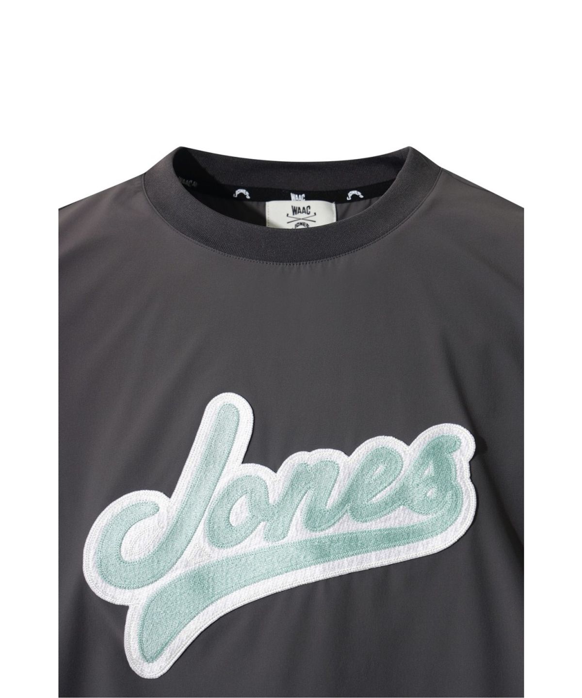 왁(WAAC) JONES Men’s Curved Logo Pullover WMUAS26171GYD