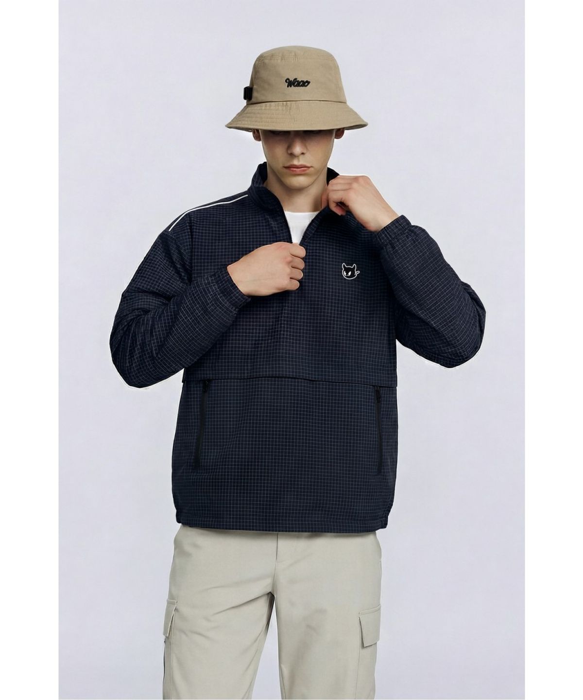 왁(WAAC) Men Ripstop Anorak WMUAS26103NYX