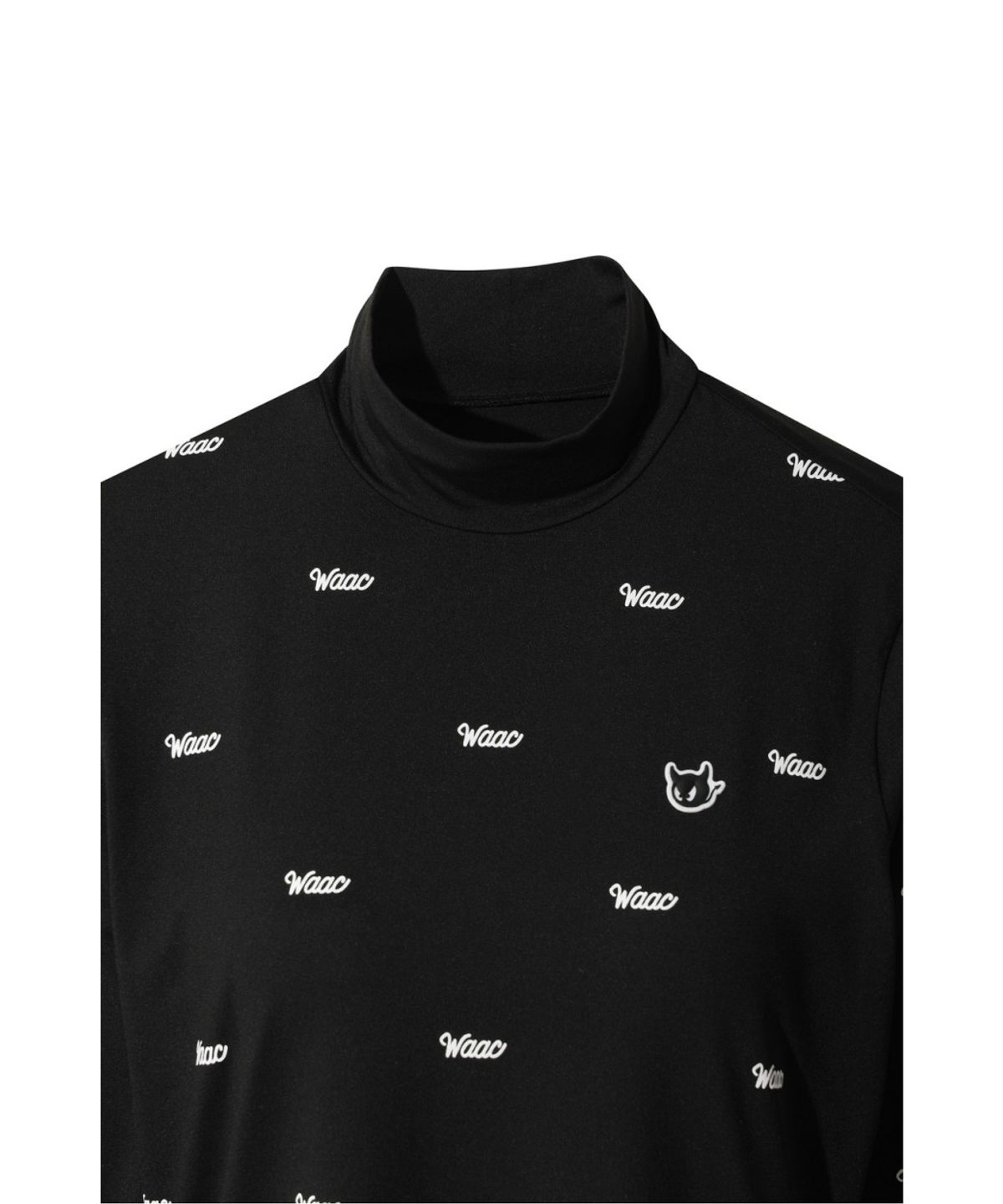 왁(WAAC) Logo Pattern Highneck Top WWTBS26103BKX