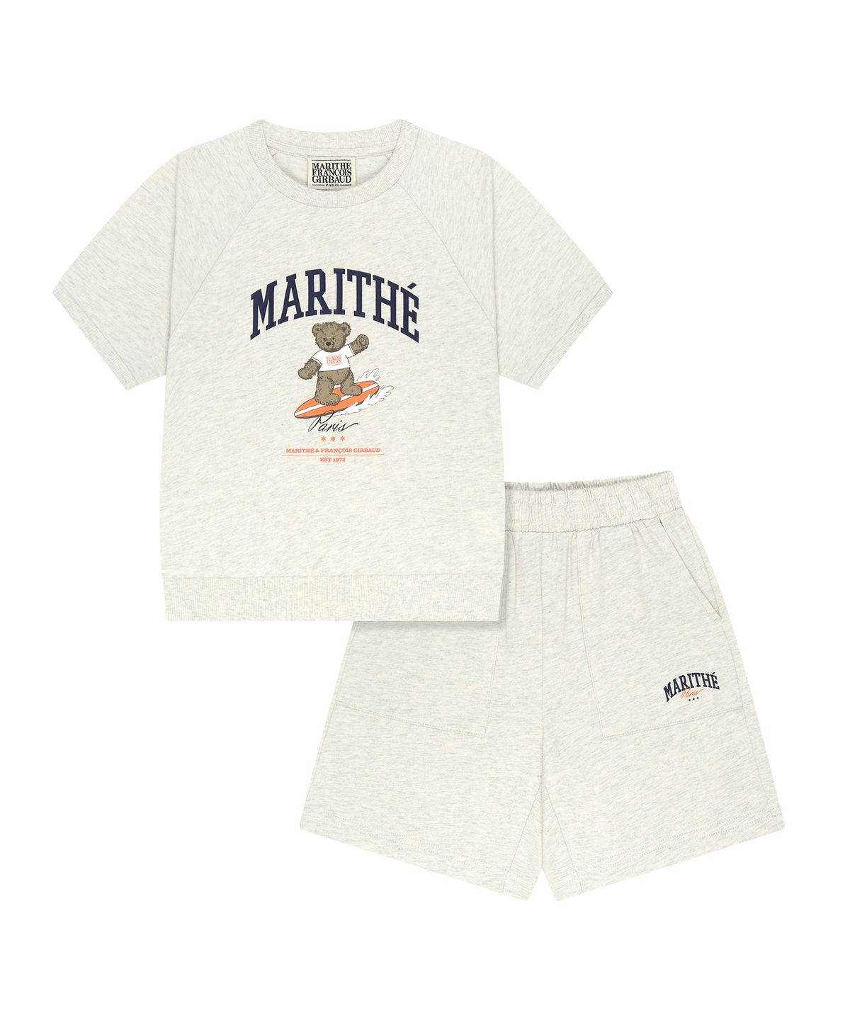 마리떼 키즈(MARITHÉ KIDS) KIDS RAGLAN HALF SWEAT SET-UP oatmeal