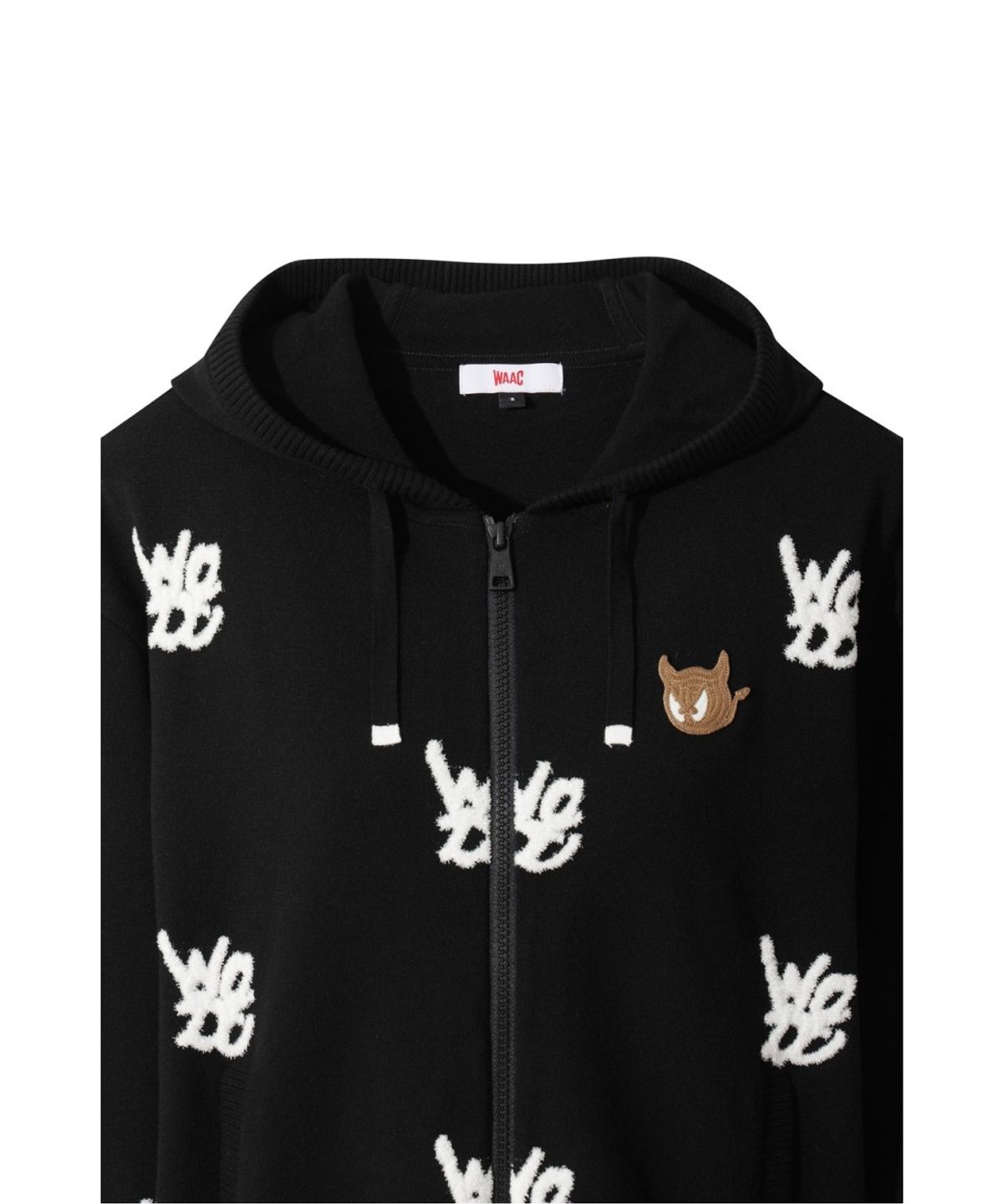 왁(WAAC) Logo Pattern Hooded Zip-up WWWAS26110BKX