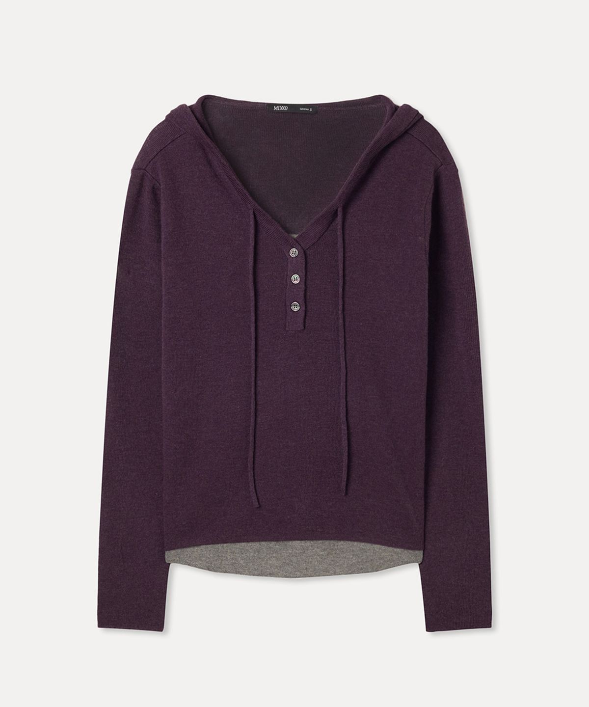 미쏘(MIXXO) 후드 레이어드 니트 RE KAG326T_MIWKAG95QT