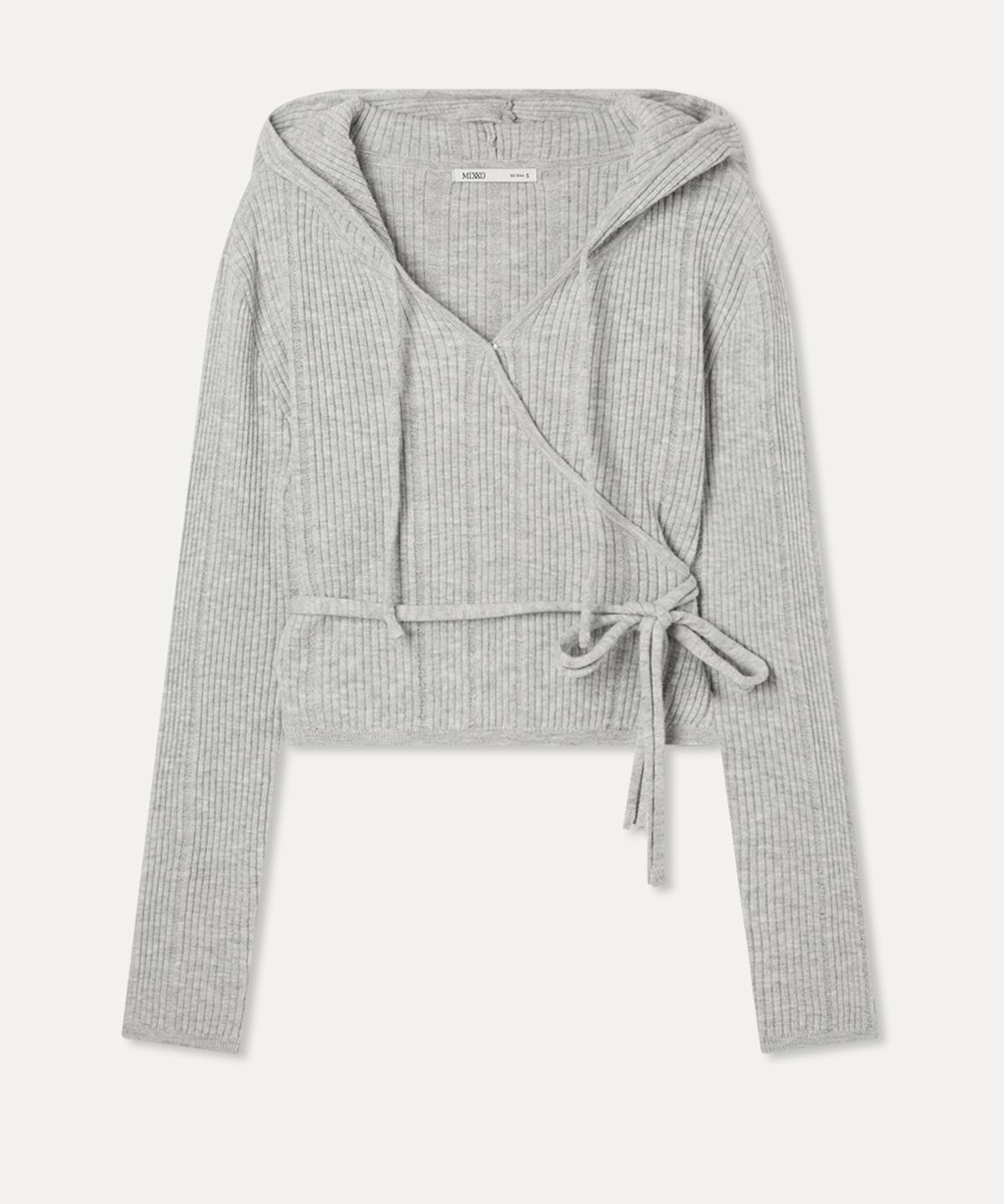미쏘(MIXXO) 후드 랩 가디건_MIWCKG314T