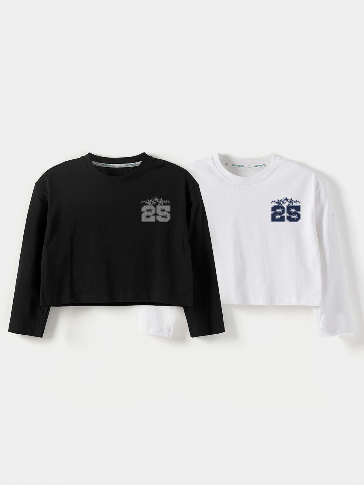 인디비주엘(INDIVIDUEL) 25스타 아트웍 긴팔 티셔츠 - 2 COLOR