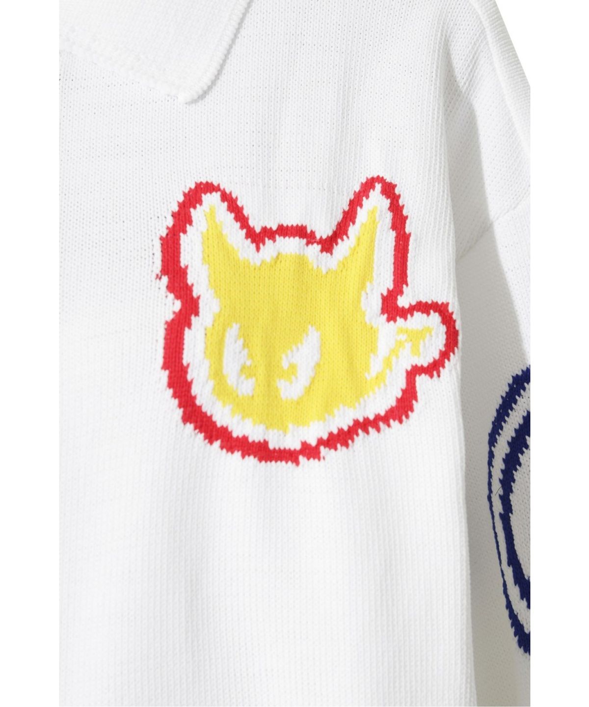 왁(WAAC) Logo Intarsia Knit Jacket WWWAS26106IVX