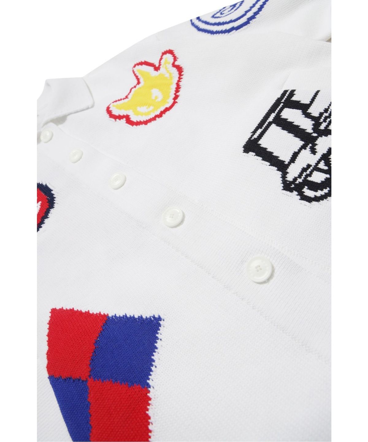 왁(WAAC) Logo Intarsia Knit Jacket WWWAS26106IVX