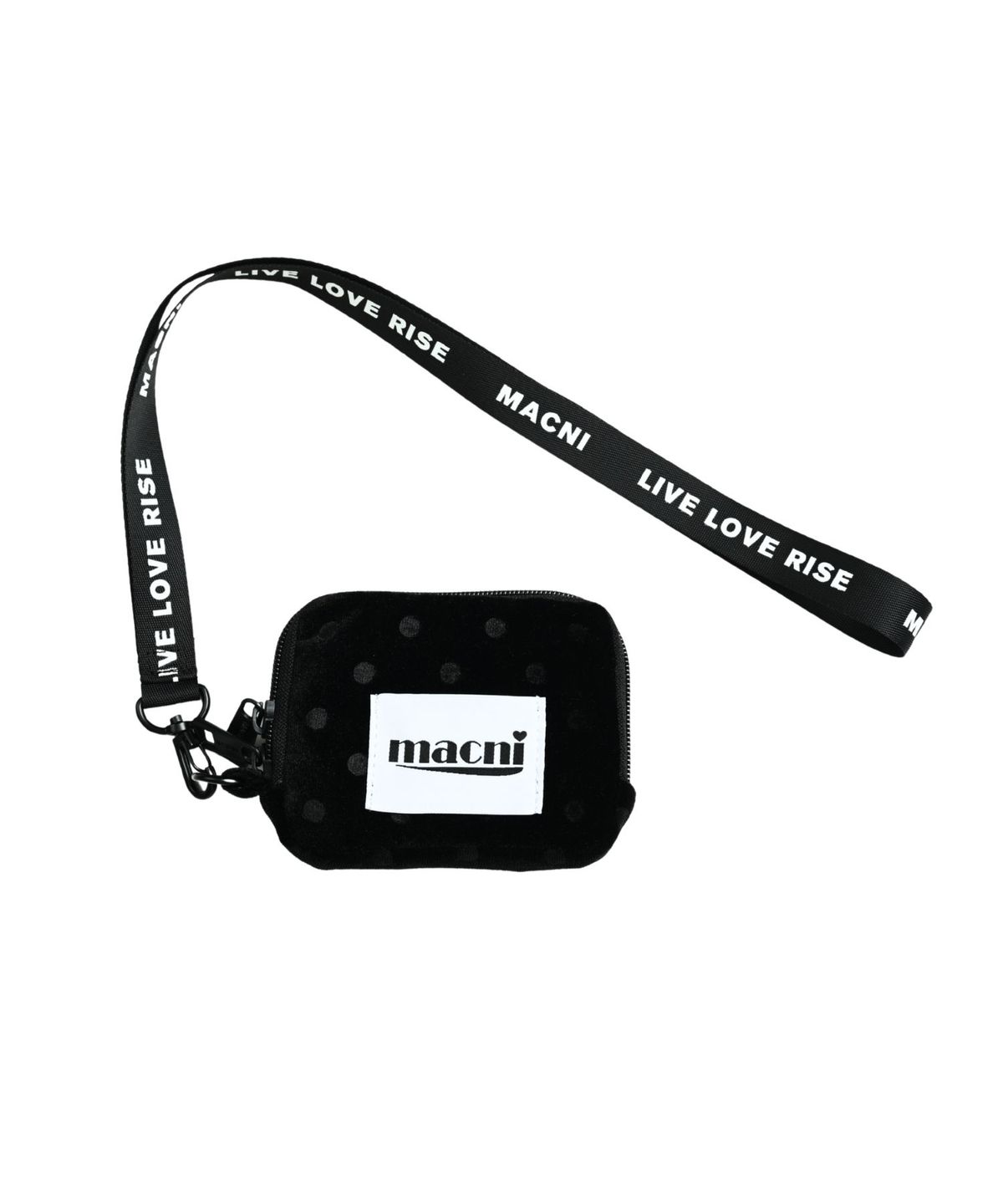 마크니(MACNI) STRAP MINI WALLET VELVET BLACK