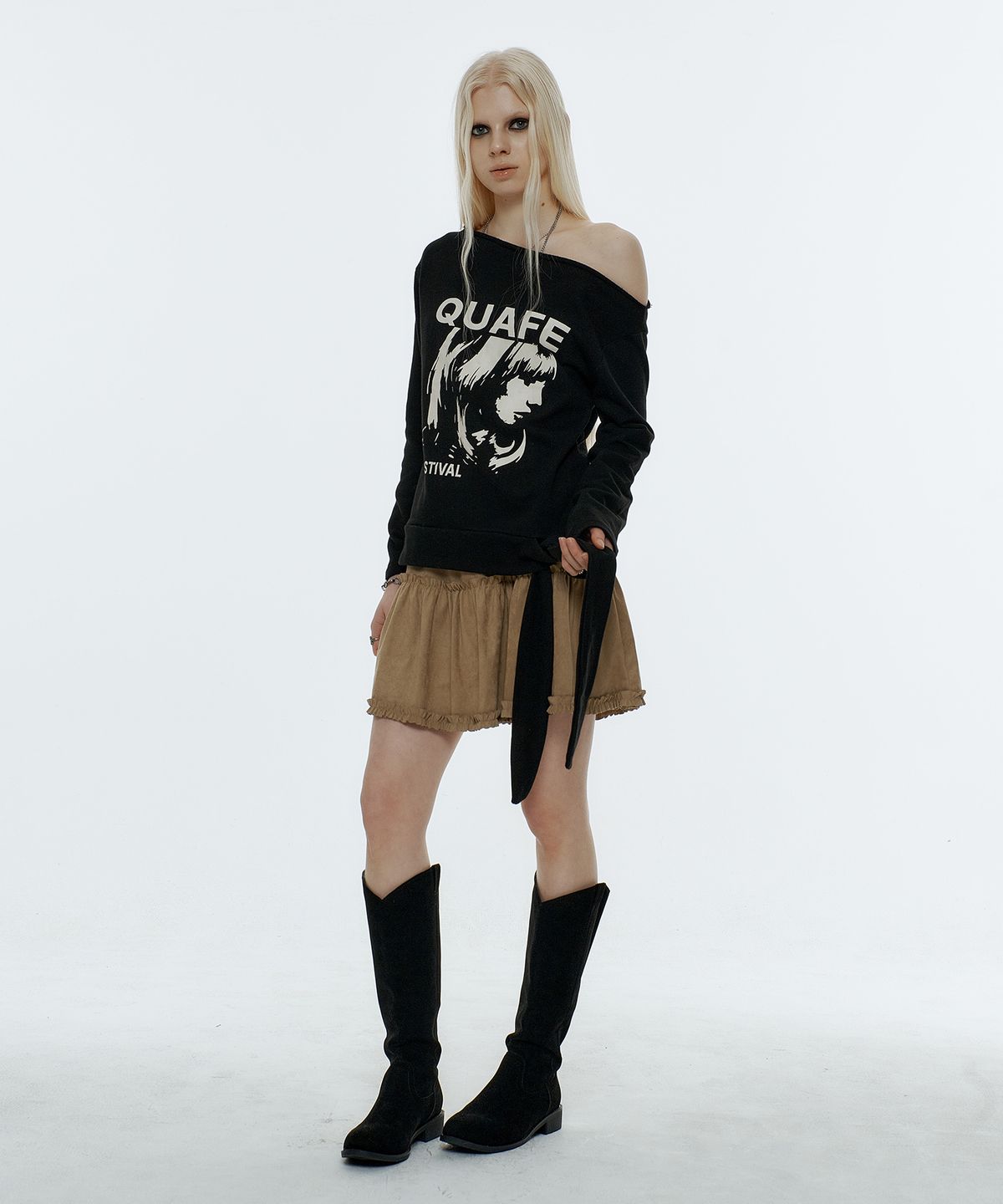 꾸아페(QUAFE) CANCAN SUEDE MINI SKIRT_2color - 사이즈 & 후기 | 무신사