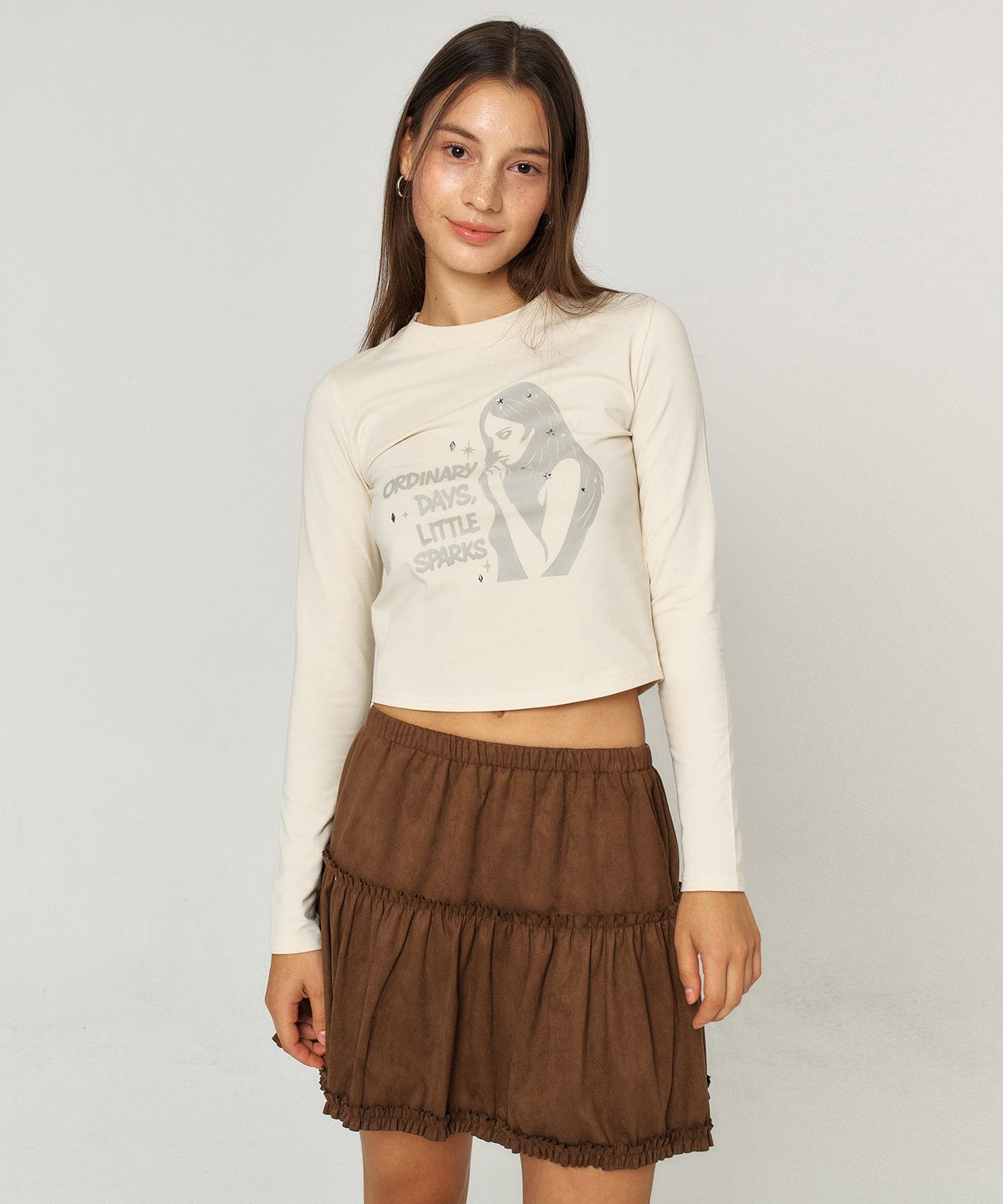 꾸아페(QUAFE) CANCAN SUEDE MINI SKIRT_2color