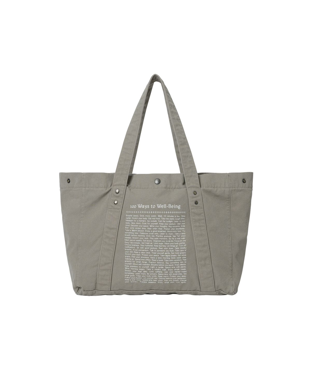 웰빙익스프레스(WELLBEING EXPRESS) Washed Cotton Tote Bag Warm Grey