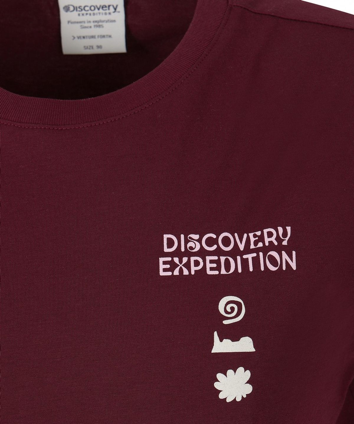 디스커버리 익스페디션(DISCOVERY EXPEDITION) 여성 프레시벤트 네이처 크롭 반팔티셔츠 (D/WINE)