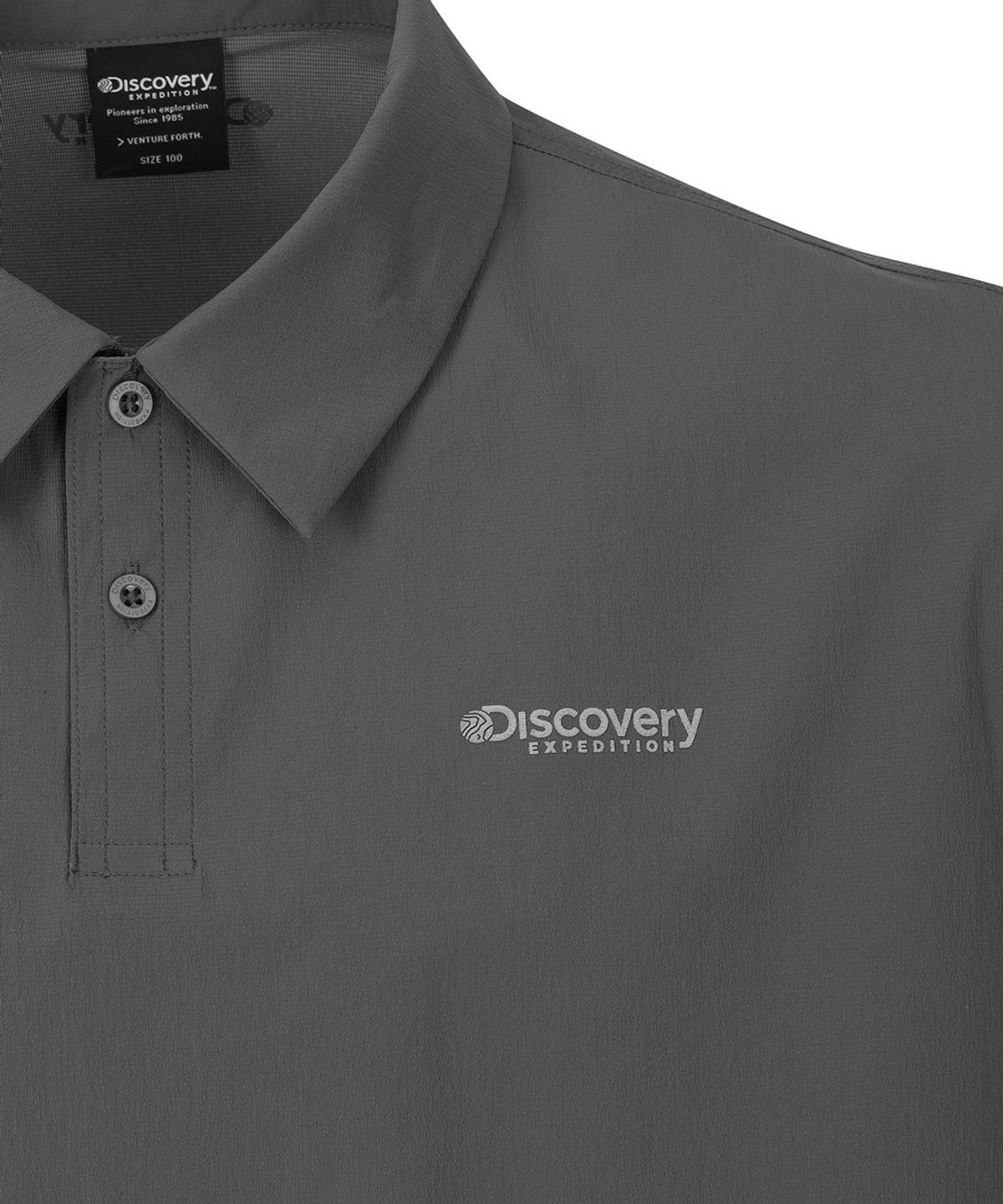 디스커버리 익스페디션(DISCOVERY EXPEDITION) 남성 프레시벤트 에어닷 우븐 카라티 (D/GREY)