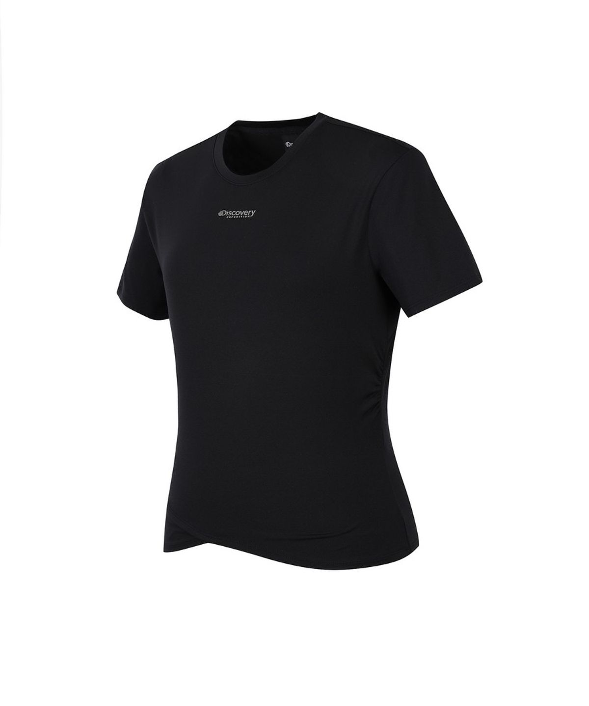 디스커버리 익스페디션(DISCOVERY EXPEDITION) 여성 셔링 반팔티셔츠 (BLACK)