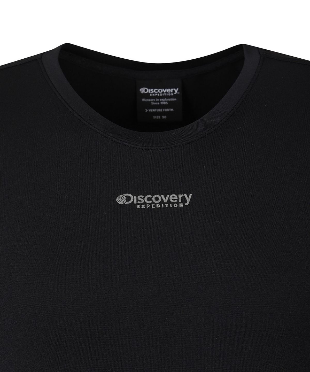 디스커버리 익스페디션(DISCOVERY EXPEDITION) 여성 셔링 반팔티셔츠 (BLACK)