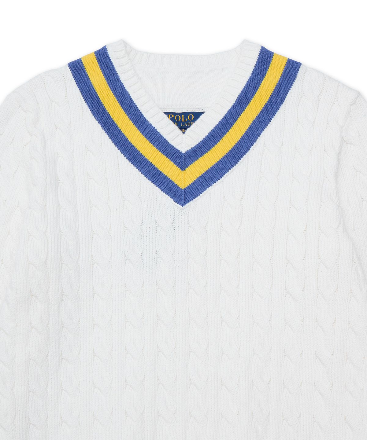 폴로 랄프 로렌 칠드런(POLO RALPH LAUREN CHILDREN) 아이코닉 크리켓 스웨터-화이트