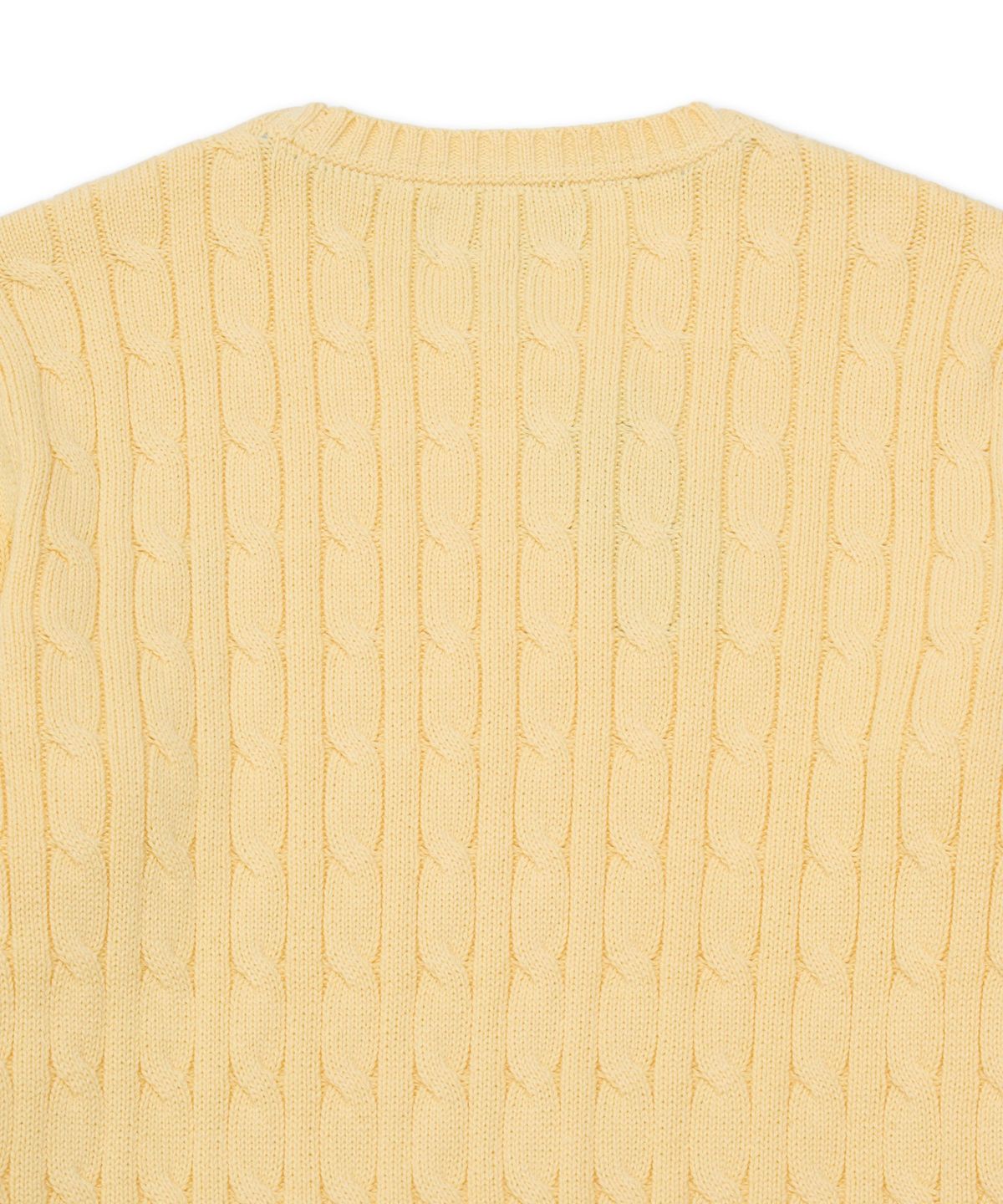 폴로 랄프 로렌 칠드런(POLO RALPH LAUREN CHILDREN) 케이블니트 코튼 스웨터-옐로우