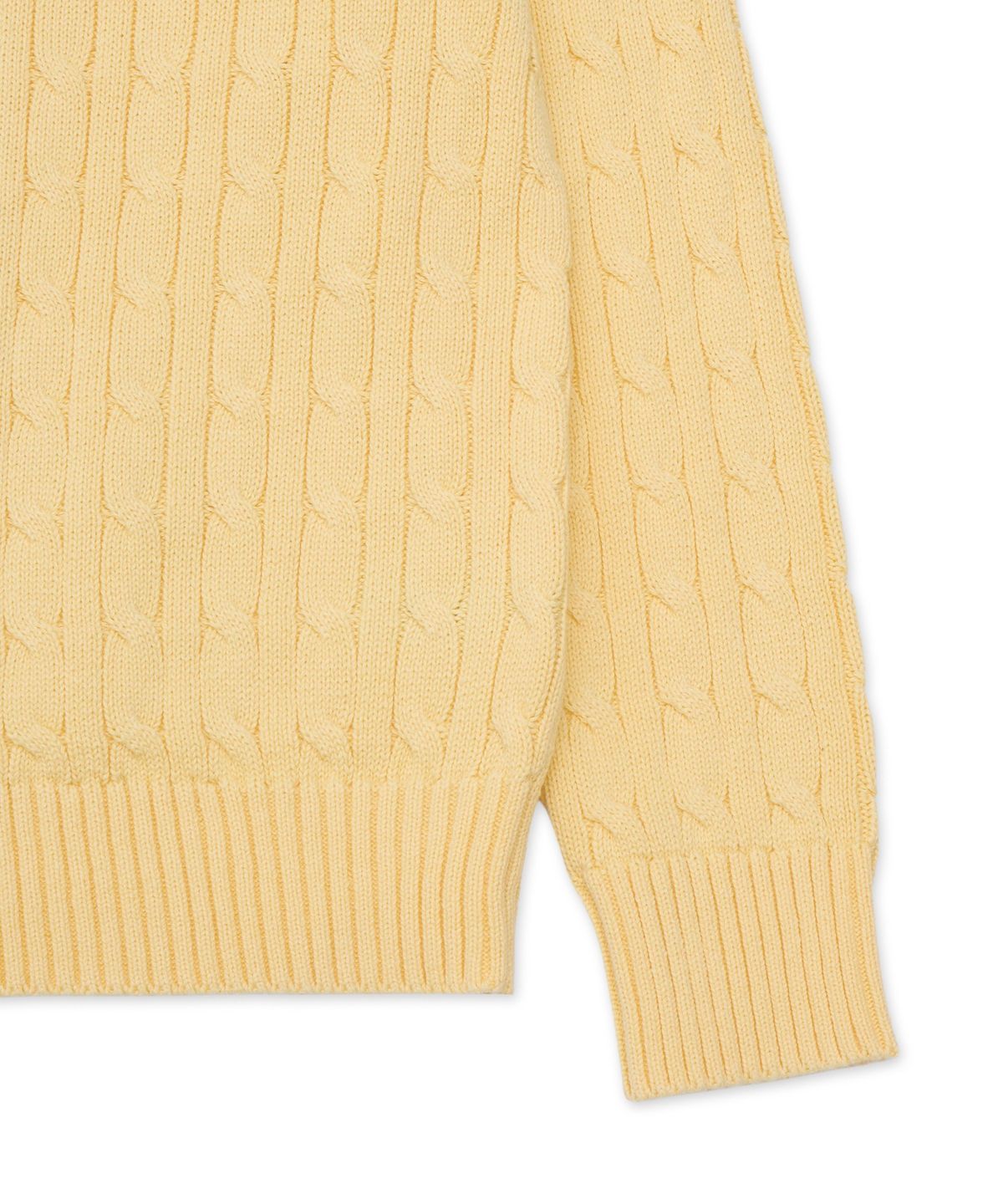 폴로 랄프 로렌 칠드런(POLO RALPH LAUREN CHILDREN) 케이블니트 코튼 스웨터-옐로우