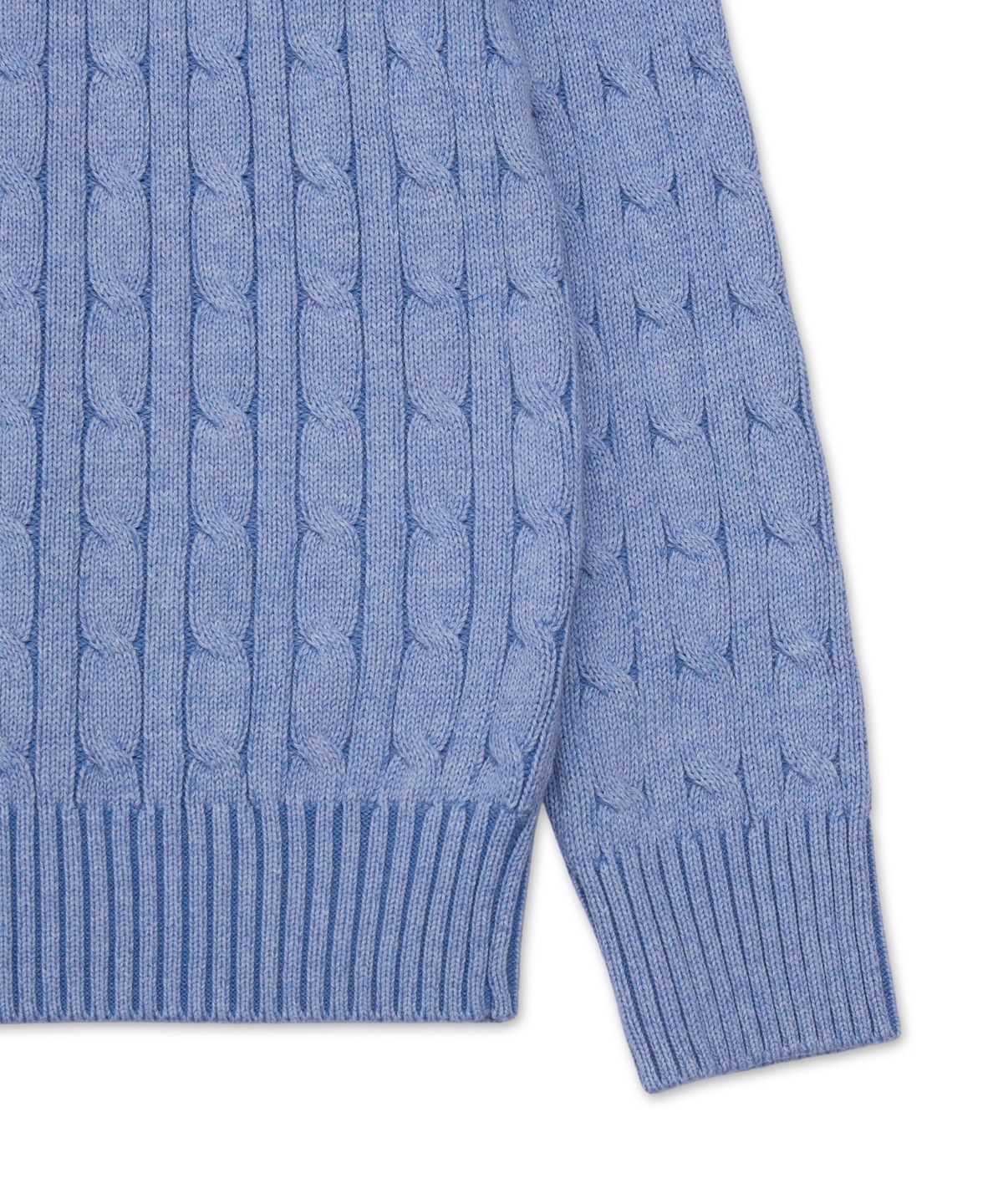 폴로 랄프 로렌 칠드런(POLO RALPH LAUREN CHILDREN) 케이블니트 코튼 스웨터-블루