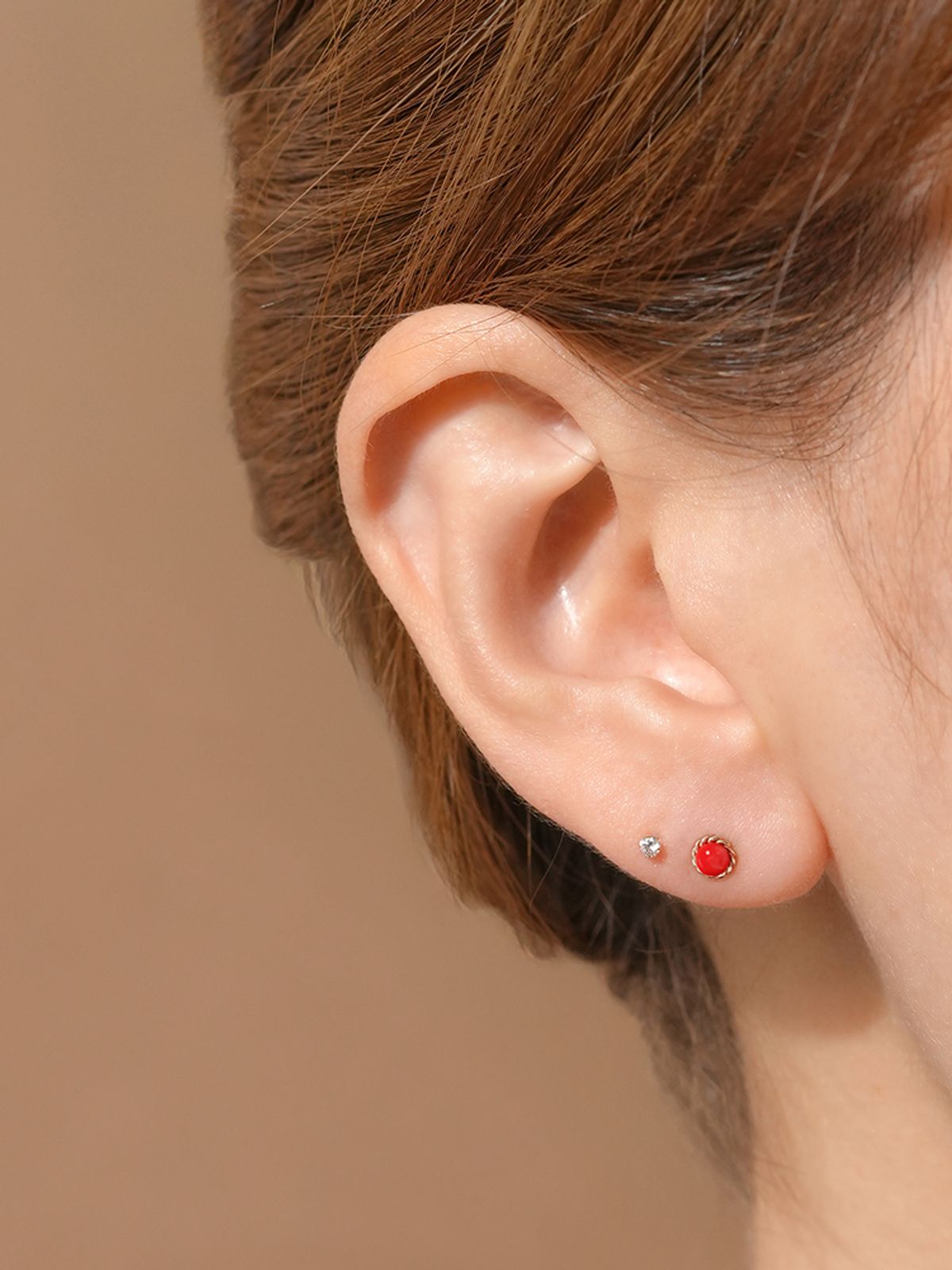 미니멀피어싱(MINIMALPIERCING) 14K 18K 루비볼 포인트 피어싱