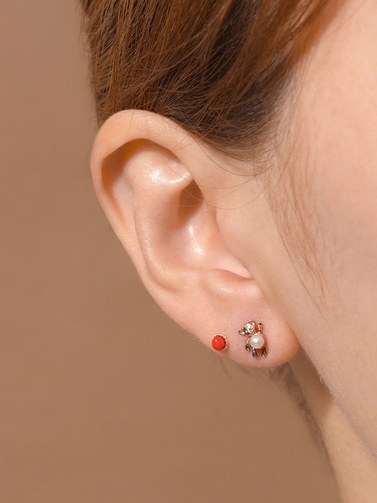 미니멀피어싱(MINIMALPIERCING) 14K 18K 루비볼 포인트 피어싱