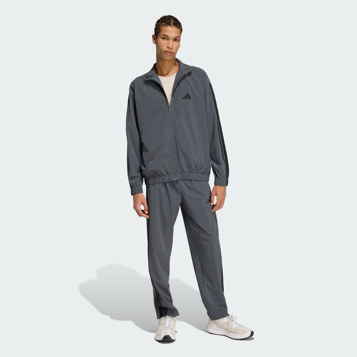 아디다스(ADIDAS) 3-스트라이프 우븐 레귤러 핏 트랙 탑 KB6234